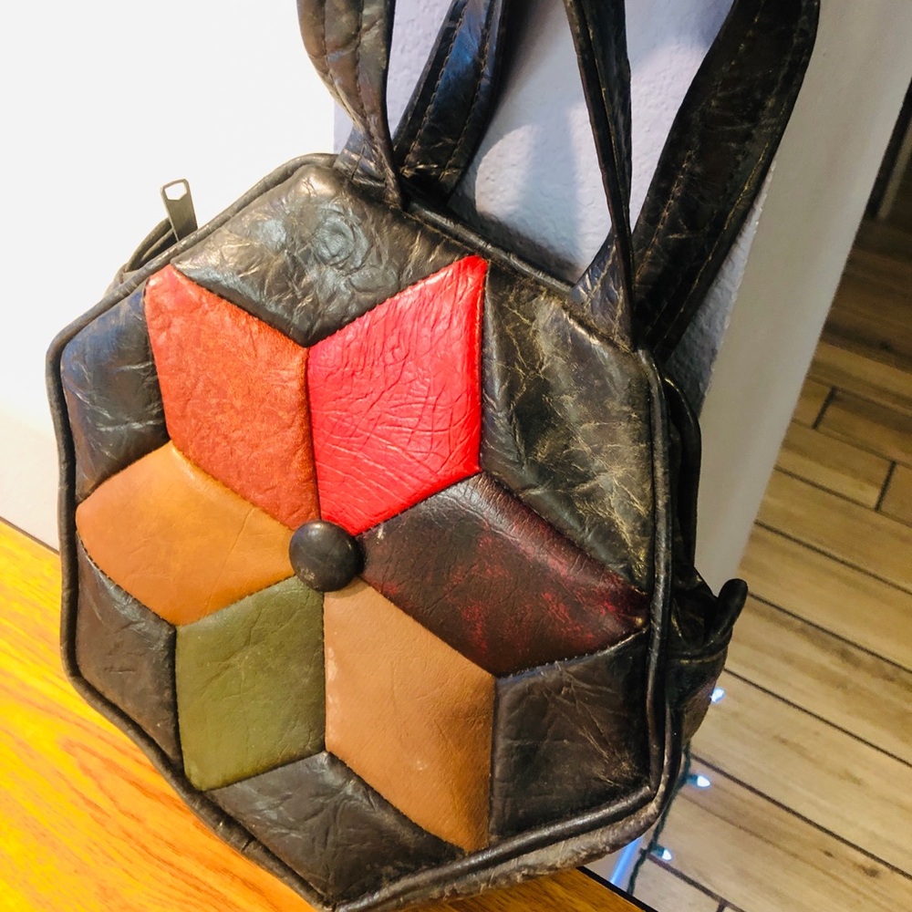 Multicolor Hexagon Patchwork Women's Bag - image 1